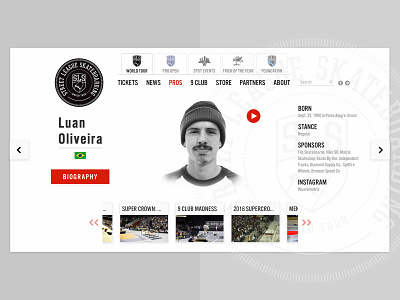 User Profile Redesign for Street League Site