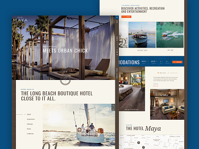 Hotel Maya Website Redesign booking branding design hotel luxury menu navigation restaurant typography ui