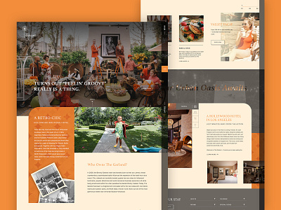 The Garland Website Redesign booking branding design hotel luxury menu navigation restaurant typography ui