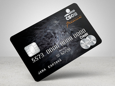 ČSOB Premium card branding credit card design mastercard typography