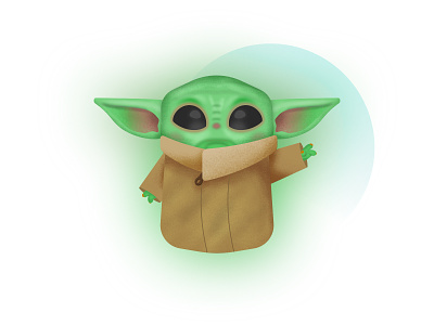 Baby Yoda affinity designer affinity photo character design disneyplus green illustration mandalorian starwars vector yoda
