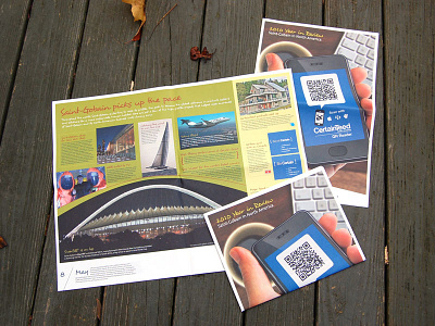 2010 Year in Review annual report bright colors brochure casual print qr code