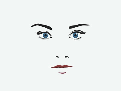 Lush Promo Woman eye face girl illustration minimal woman