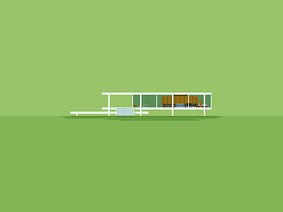 Pixel Architecture: Farnsworth House architecture pixel