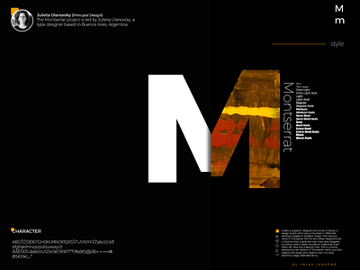 Montserrat Font Info Presentation branding design flat icon lettering minimal type typography ui ui design ui designer