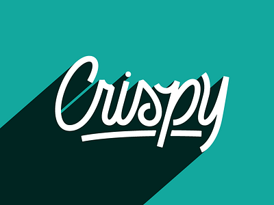 Crispy extra crispy retro script slang vector