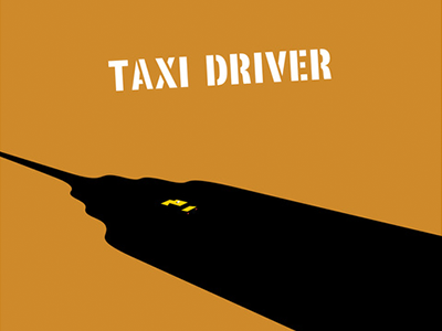 Taxi Driver cab shadow stencil taxi yellow