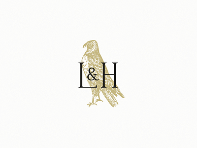 L&H bird gold hand drawn