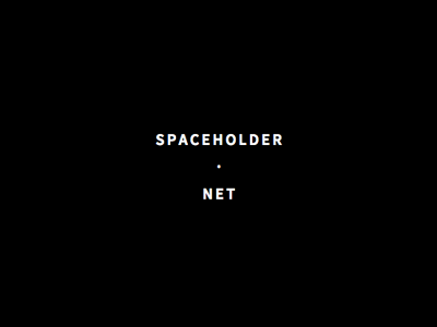 spaceholder.net amazing black and white in browser design splash page wonderful