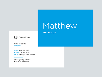 Business Cards blue cards