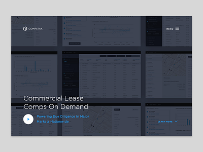 CompStak Website grid interface product ui video