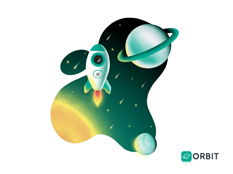 Orbit illustration branding design system illustration