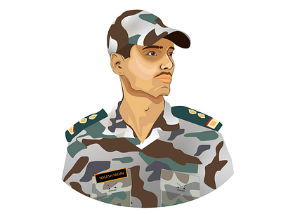 Mr. Officer adobe illustrator army creative illustration illustrator india indian army officer vector vector illustration