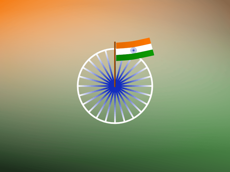 Republic 26 january animation erevna flag illustration india indian flag interaction motion design motion graphics nation republic day rive vector wave