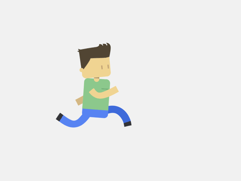 Run Boy Run! animated gif animation character flat motion graphic run