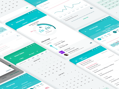 Network visualisation android chart connection console material design mobile app ui utilisation ux
