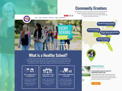 Landing Page - Every School Healthy Campaign icon illustration landing page map ui mentalhealth school web