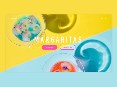 Margarita Quick Fire Dribble cocktails homepage landing page margarita ui web design website