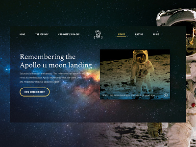 Apollo11 Anniversary apollo11 astronaut clean landing page moon ui uidesign webdesign