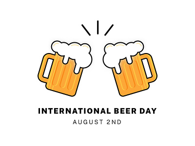 International Beer Day adobe illustrator beer flat flat design flat illustration icon illustration pilsner