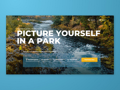 National Park Service | Quickfire | Web Design landing page national parks ui ui design web design website