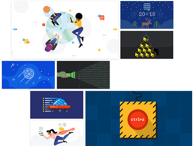 Blog post illustrations for Stack Overflow Blog