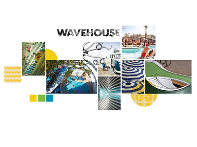 The Wave House, Belmont Park - mood boards and logo explorations