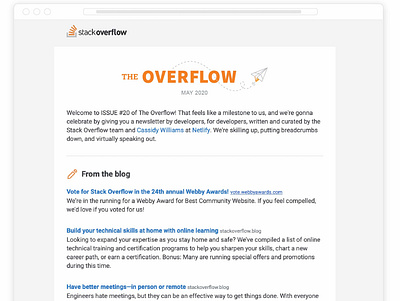 The Overflow newsletter logo branding illustration logo typography