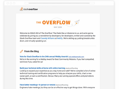 The Overflow newsletter logo