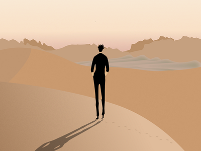 Lost in Thought desert design illustration lost in thought walk