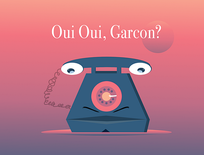 Oui Oui, Garcon? abstract design illustration phone telephone