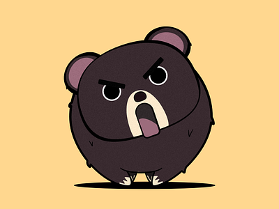 Mister Angry Boi angry bear cartoon design illustration