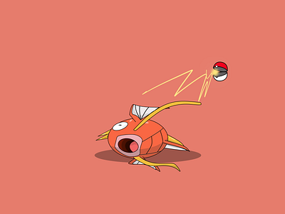 Vectober - Day 1 - Fish design illustration inktober inktober2020 magikarp pokemon vectober2020