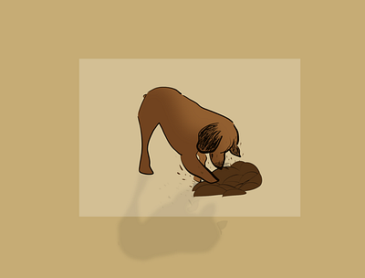 Vectober 24 - Dig design dig digging dirt dog illustration inktober inktober2020 vectober