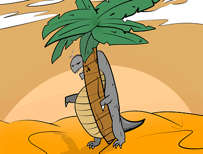 Vectober 26 - Hide desert dinosaur hide inktober inktober2020 vectober