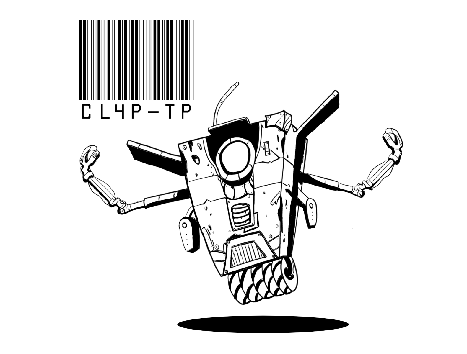 borderlands 2 claptrap drawing