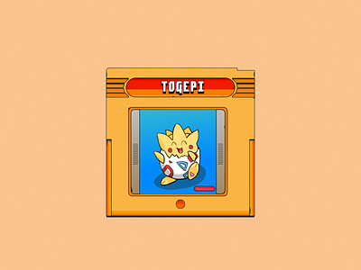 Togepi cartridge design gameboy illustration pokemon togepi