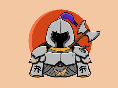 Faceless Knight armor armour design illustration knight