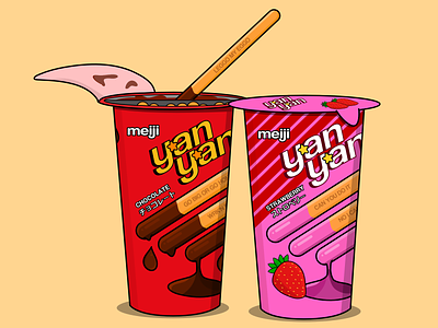 Yan Yan asian asian snacks design illustration japanese snacks yan yan yanyan
