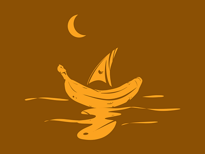 Vectober 22 - Boat banana banana boat boat design illustration vectober
