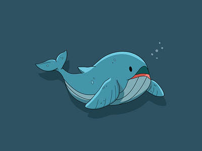 Vectober 23 - Whale design illustration vectober whale