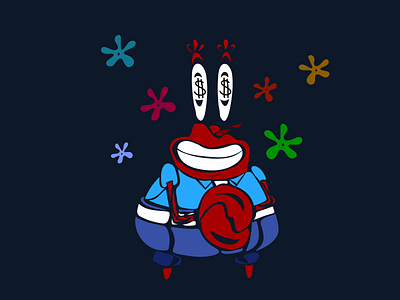 Vectober 24 - Crab cartoon crab design illustration krusty crab vectober