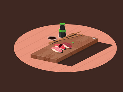 Sushi design illustration japanese sushi