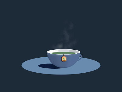 Tea design illustration matcha tea