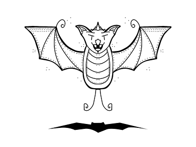 Inktober 03 - Bat bat design illustration inktober