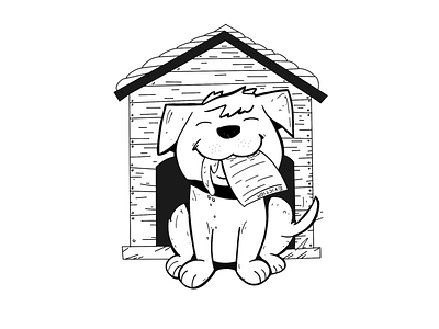 Inktober 21 - Bad Dog bad dog design dog doghouse illustration inktober