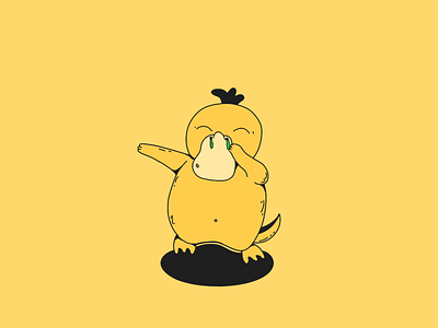 Inktober 23 - Booger booger design illustration inktober psyduck