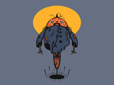 Inktober 31 - Farm design farm illustration inktober scarecrow