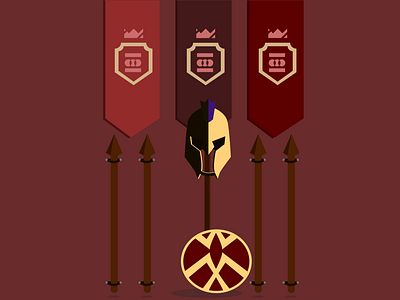 Inktober 2019 - Day 23 - Ancient ancient armor banner design greek illustration inktober inktober2019 shield sparta spartan spear vector