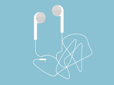 Inktober 2019 - Day 30 - Catch catch design earbuds earphones headphones illustration inktober inktober2019 tangled vector wires